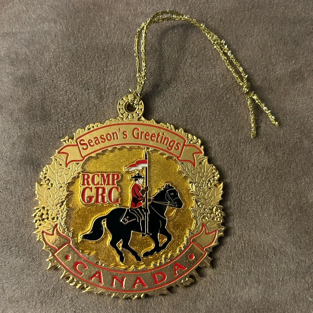 Royal Canadian Mounted Police Pewter Christmas Ornament